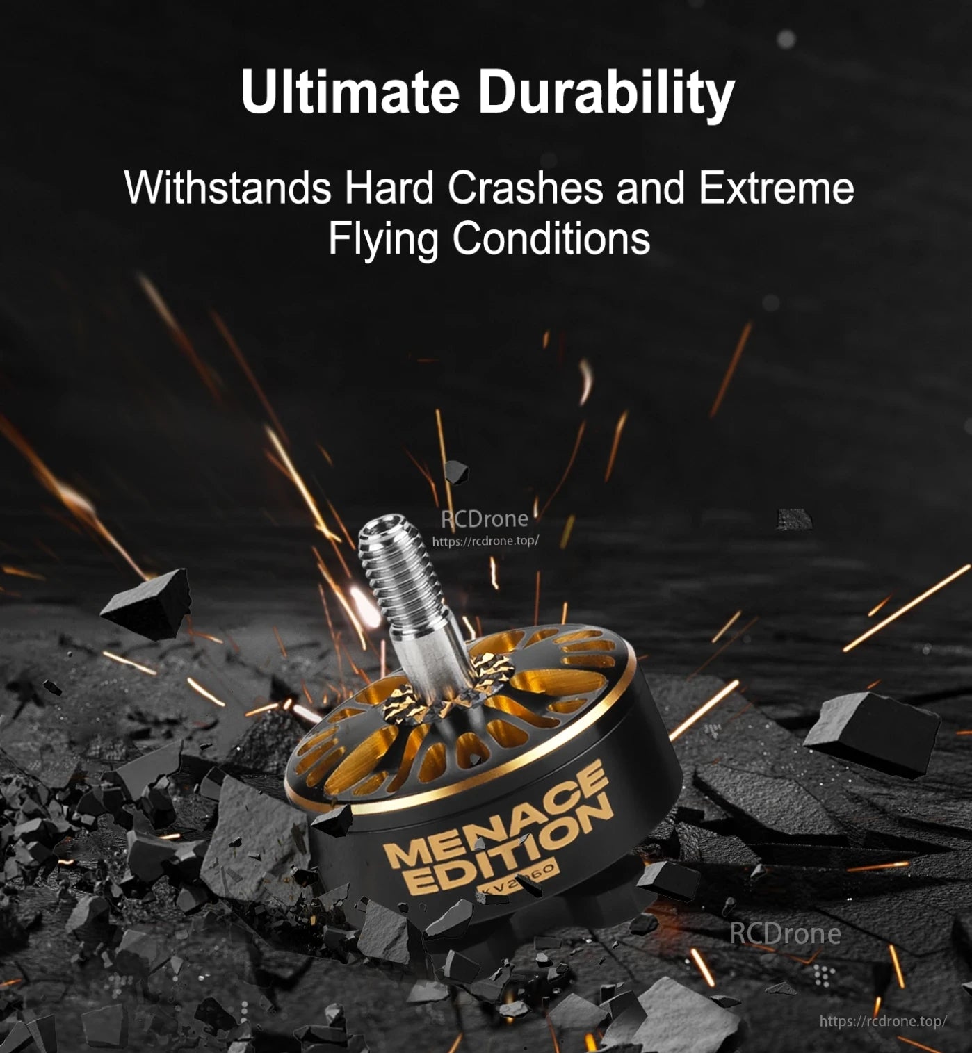 Axisflying x BlackBird V4 2307.3 5-inch FPV motor, Menace Edition V2 60 offers ultimate durability, surviving hard crashes and extreme flight conditions.