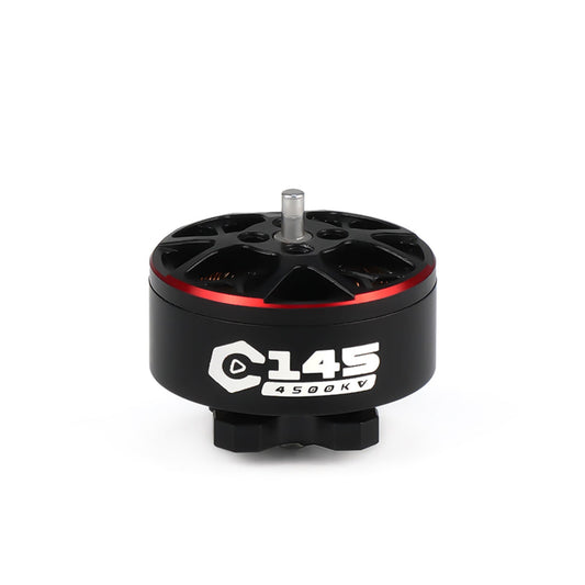 Axisflying C145 1404.5 4500KV 4S Brushless Motor, Axisflying C145 1404.5 brushless FPV motor with black housing, red top ring, and 4500KV label