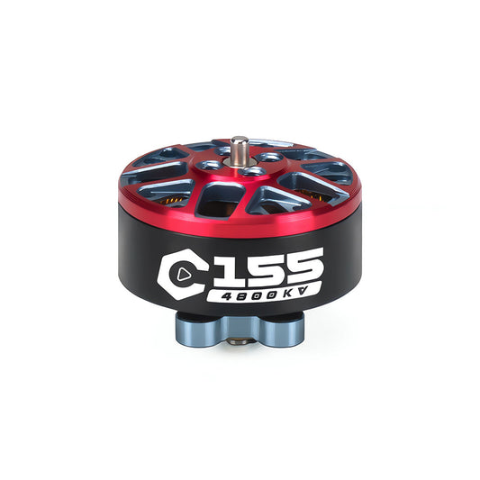 Axisflying C155 4800KV brushless motor with red and gray bell design and C155 4800KV label