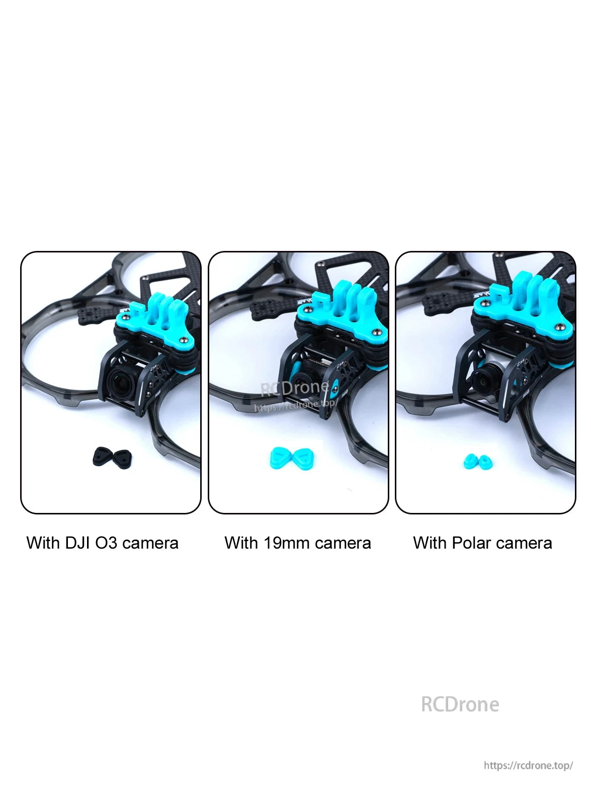 Axisflying C30/C35 V2 camera plates and mount setup with DJI O3, 19mm, and Polar camera fit options