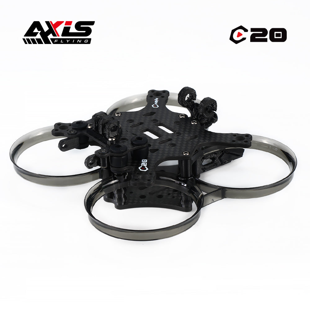 Axisflying CINEON C20 V2 2inch FPV Frame, Axisflying CINEON C20 V2 2-inch FPV drone frame with carbon fiber plate and ducted prop guards