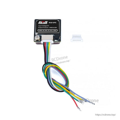 Module GPS Axisflying M10 avec boussole (QMC5883), M10050-KB, NMEA/UBX, 20x20x6mm pour FPV Freestyle & Longue portée
