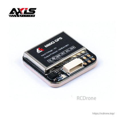 Axisflying M80Q GPS Module w/ Compass (IST8310) GNSS for FPV Freestyle & Long Range, 25×25×6 mm, 18 Hz, -166 dBm