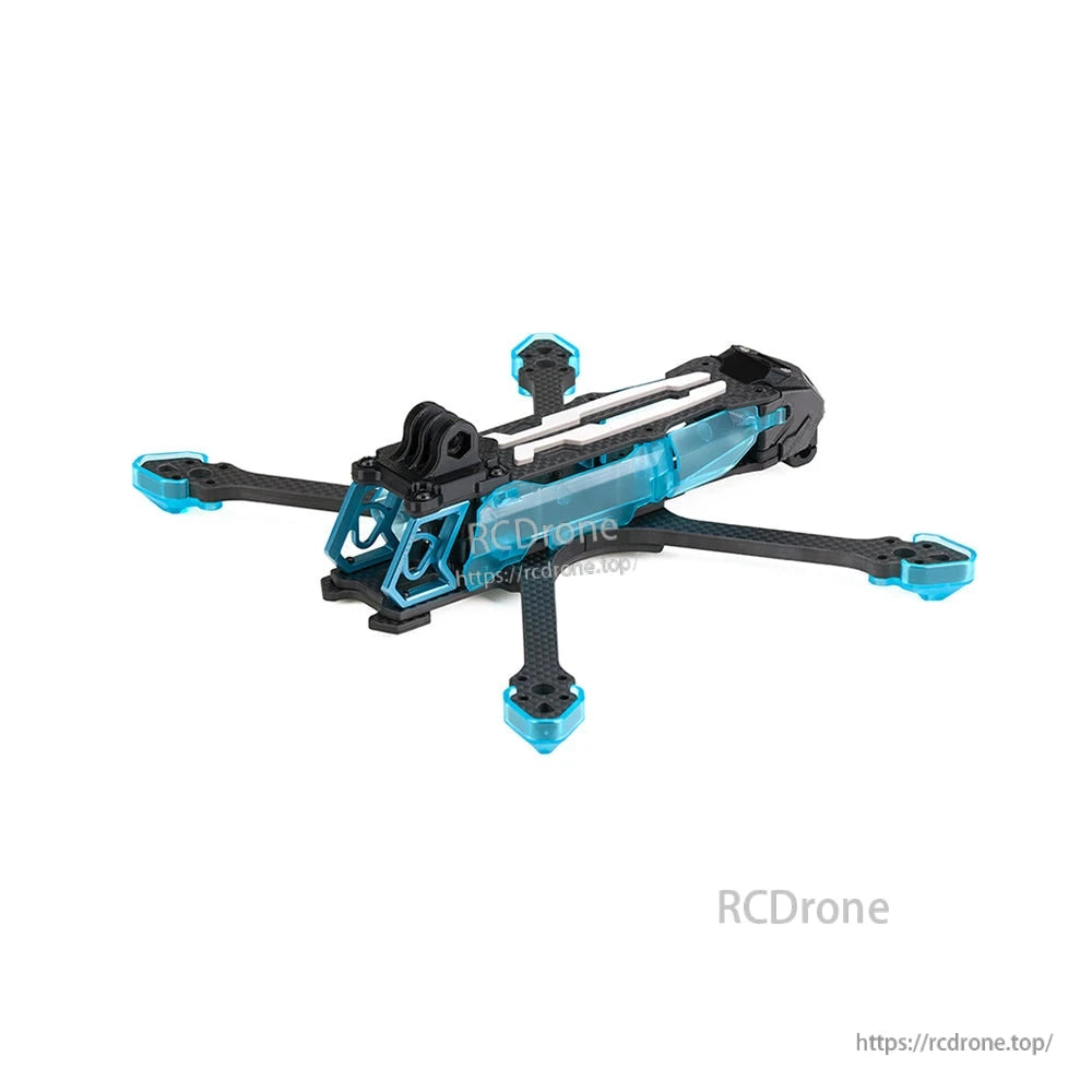 Axisflying MANTA 5 SE V2 Frame Kit (DC Squashed X), Axisflying MANTA 5 SE V2 FPV drone frame kit with carbon fiber arms and blue corner protectors