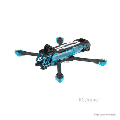 Axisflying MANTA 5 SE V2 Frame Kit (DC Squashed X), Axisflying MANTA 5 SE V2 FPV drone frame kit with carbon fiber arms and blue corner protectors
