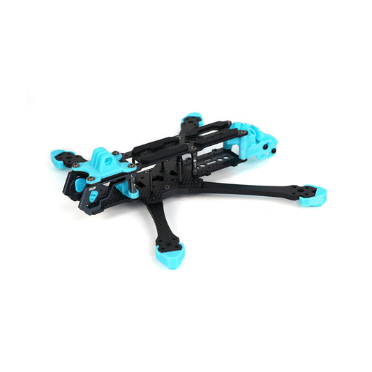 Axisflying MANTA5 5 Inch FPV Frame, Axisflying MANTA5 5-inch FPV carbon fiber drone frame with blue TPU arm guards and top plate hardware
