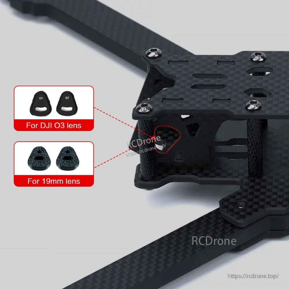 FPV Frame Kit with DJI O3 and 19mm Lens Adapters