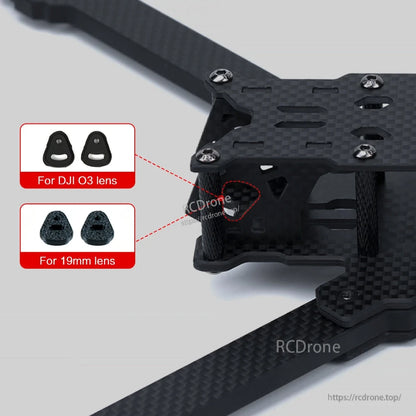 FPV Frame Kit with DJI O3 and 19mm Lens Adapters