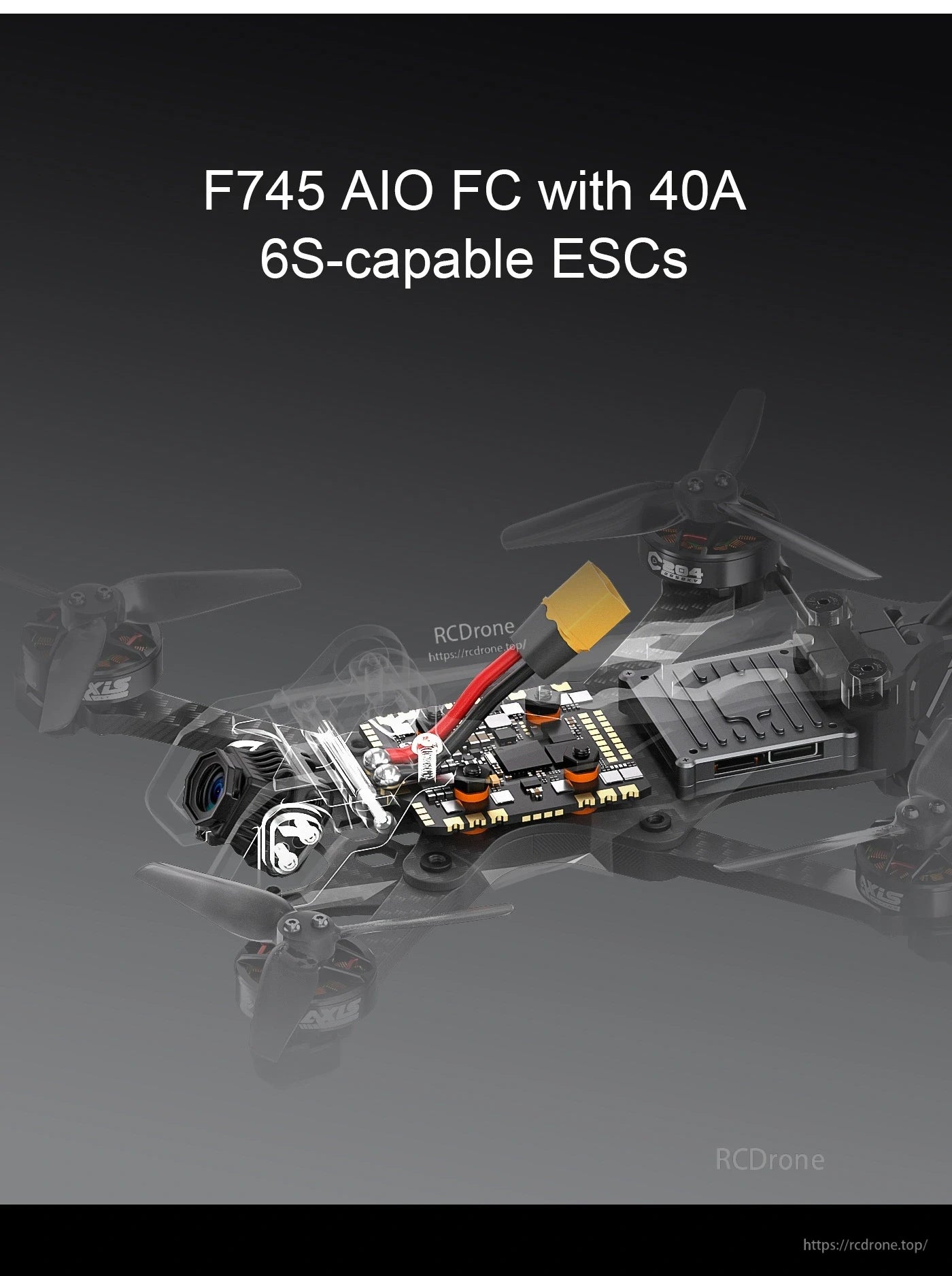 Axisflying Manta 30 FPV, The Argus F745 AIO flight controller has 40A ESCs and supports up to 6S capacity.