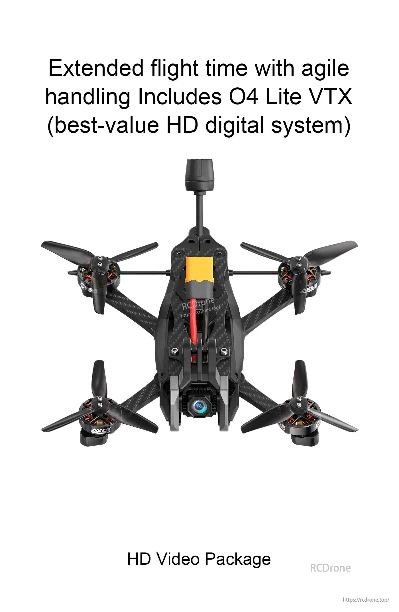 Axisflying Manta 30 FPV, Longer flight time, agile control, O4 Lite VTX, HD digital transmission, and HD video package for enhanced aerial performance. (24 words)