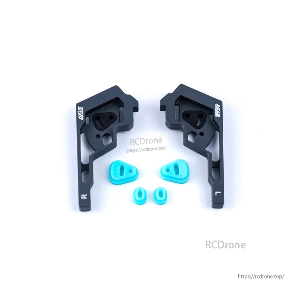 Axisflying Manta 5 frame replacement parts kit with two black side brackets and blue silicone inserts