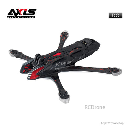 Axisflying Manta 5 Pro DC frame: 5-inch FPV, T700 carbon fiber, 32 LEDs, O4 Pro VTX mount, 226.5mm wheelbase—durable, high-performance drone build.