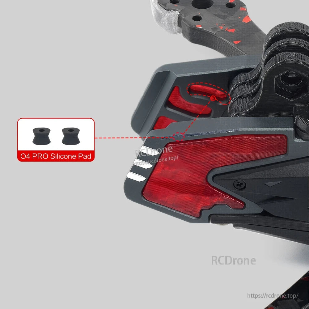 Lightweight axial flying frame for 5-inch drones with squashed x-frame design, featuring LEDs, O4 Pro VTX, and 226.5mm wheelbase for improved visibility and stability.