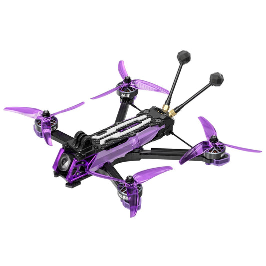 Axisflying Manta 5 SE V2 DeadCat-DC FPV, Axisflying Manta 5 SE V2 DeadCat FPV quadcopter with purple props, front camera, and dual antennas