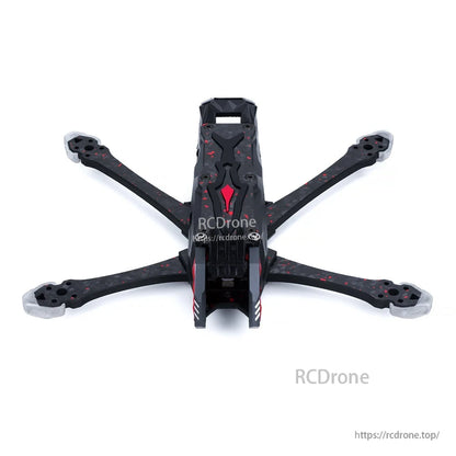 Axisflying Manta 5Pro 5-inch DC FPV Frame, Axisflying Manta 5Pro 5-inch DC FPV frame in black and red, with four arms and central mounting area for DIY drone builds.