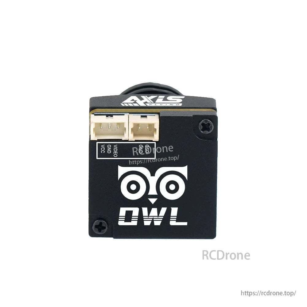 Axis Flying OWL FPV camera features 1080P 60fps video, 135° field of view, WDR, and wide 4.5–42V voltage support for versatile drone applications.