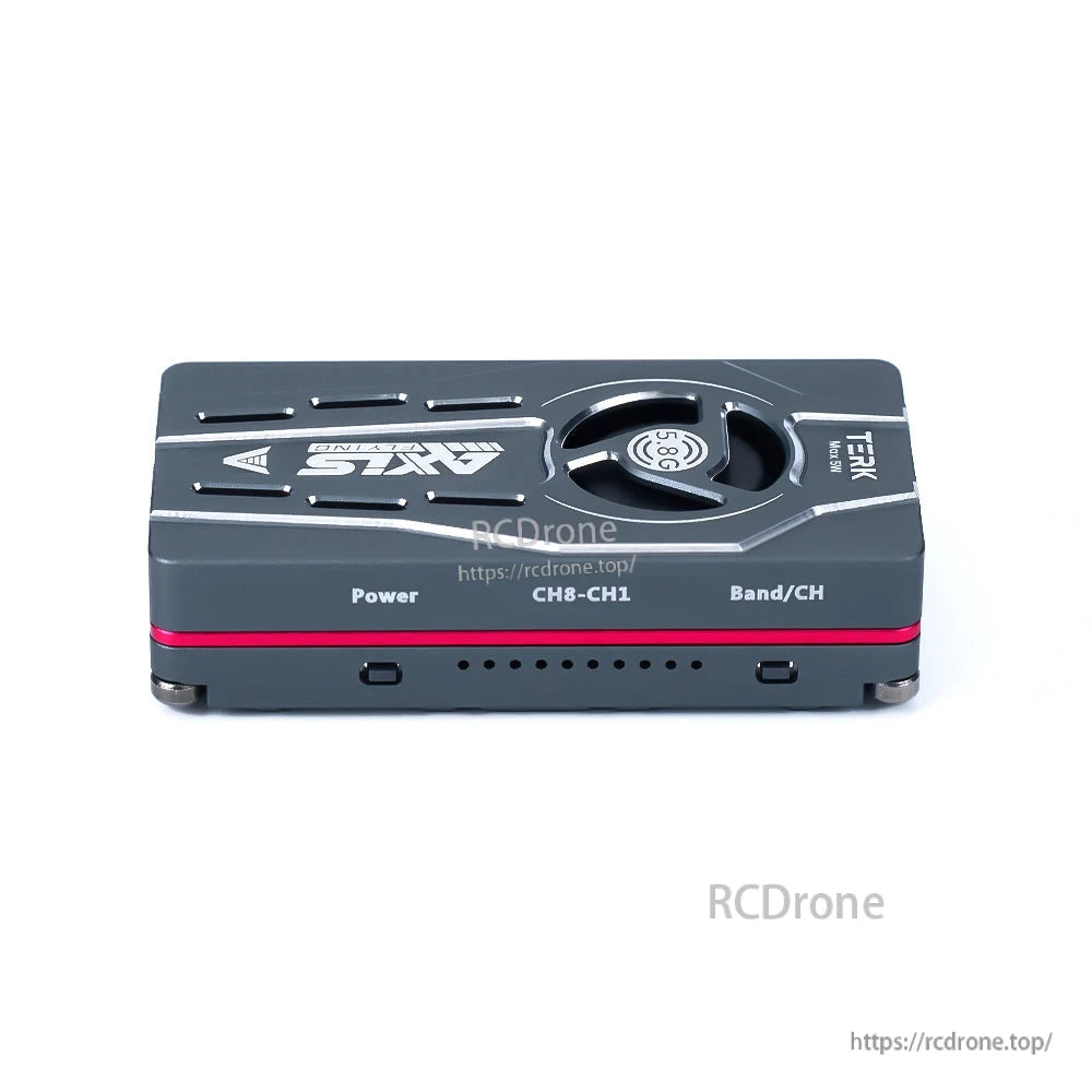 Axisflying TERK 5.8G 5W Analog VTX, Axisflying TERK 5.8G VTX: 5W analog output, 48 channels, PIT mode, LED indicator, and microphone support for FPV drones.