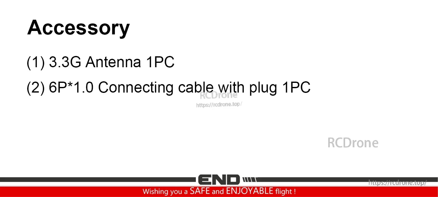Axisflying TERK Analog 3.3G 4W VTX, Includes 3.3G antenna and 6P*1.0 cable for safe, enjoyable flights.