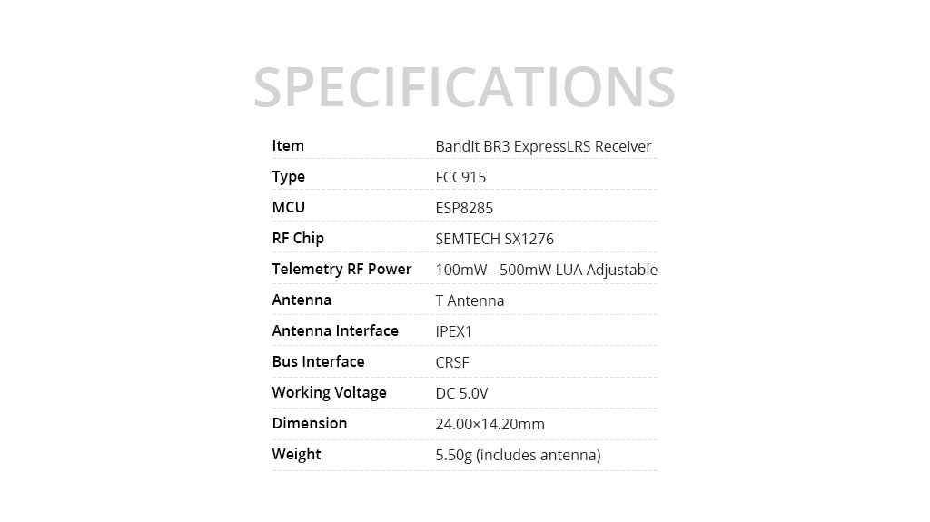 RadioMaster Bandit BR3 ExpressLRS 915MHz Receiver 13 RadioMaster Bandit BR3 ExpressLRS Receiver