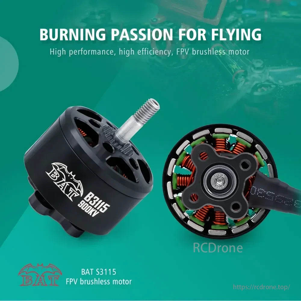 BAT 280X Brushless Motors, BAT S3115 FPV brushless motor offers high performance and efficiency for passionate flying experiences.