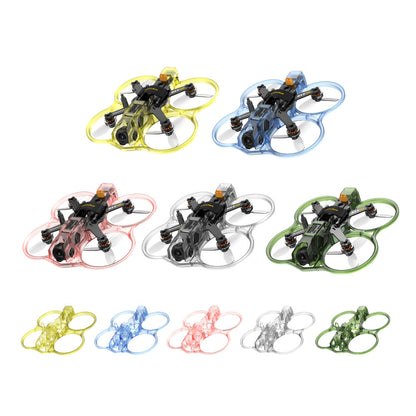 SpeedyBee BEE25 Multi-Color Injection Molded Parts, SpeedyBee BEE25 cinewhoop frame parts in translucent yellow, blue, red, clear, and green color options