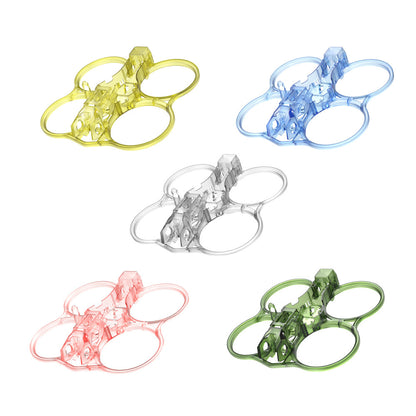 SpeedyBee BEE25 Multi-Color Injection Molded Parts, SpeedyBee BEE25 injection-molded drone canopy/duct parts in translucent yellow, blue, clear, pink, and green