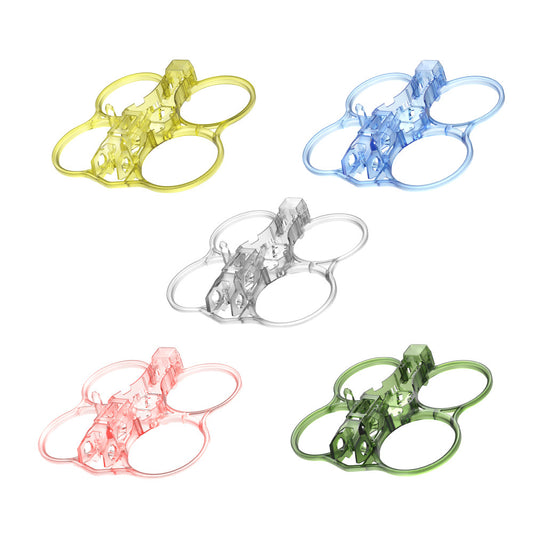 SpeedyBee BEE25 Multi-Color Injection Molded Parts, SpeedyBee BEE25 injection-molded drone canopy/duct parts in translucent yellow, blue, clear, pink, and green