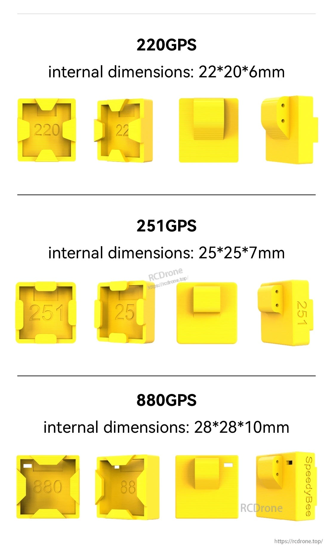 BEE35 Master 5 V2 GPS 3D TPU Mount 121/181/220/251/880
