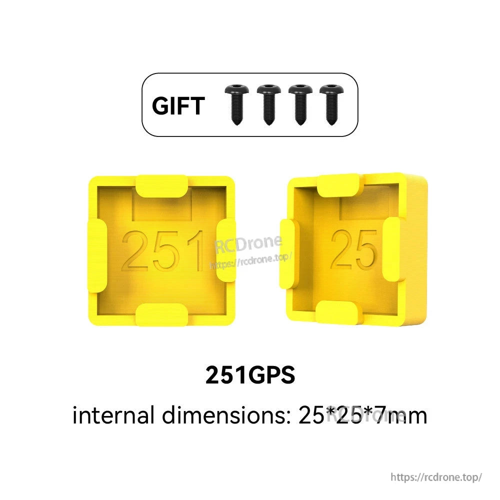 BEE35 Master 5 V2 GPS 3D TPU Mount, BEE35 Master 5 V2 3D TPU GPS mount for 25×25×7 mm 251 GPS module, with four included screws