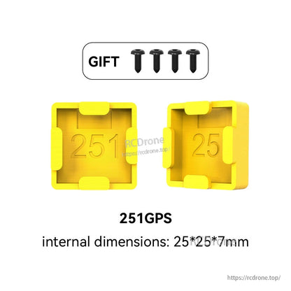 BEE35 Master 5 V2 GPS 3D TPU Mount, BEE35 Master 5 V2 3D TPU GPS mount for 25×25×7 mm 251 GPS module, with four included screws