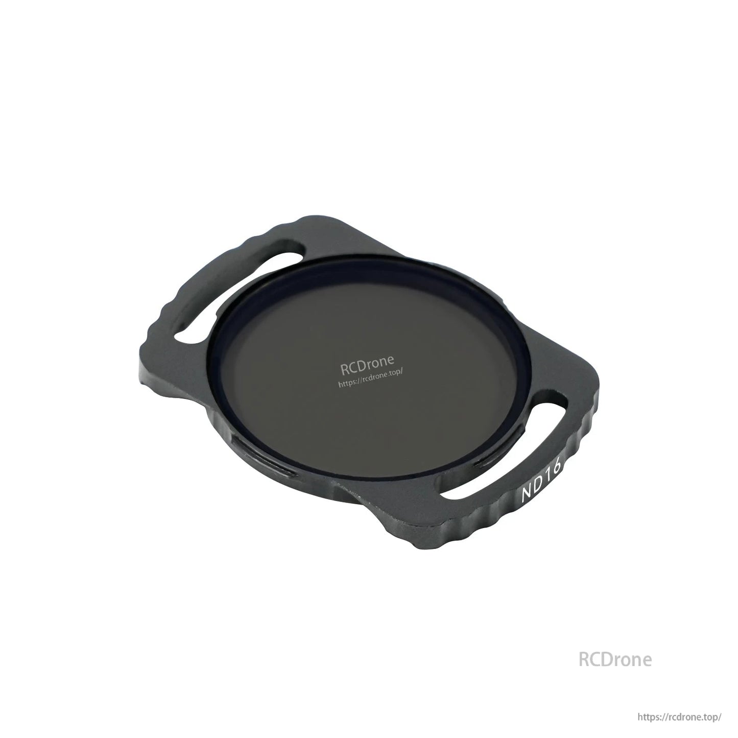 ND16 neutral density filter close-up for DJI O3 camera, labeled black frame and tinted glass