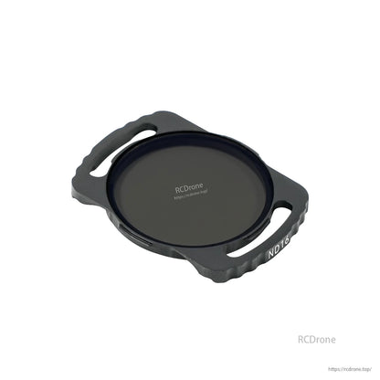 ND16 neutral density filter close-up for DJI O3 camera, labeled black frame and tinted glass