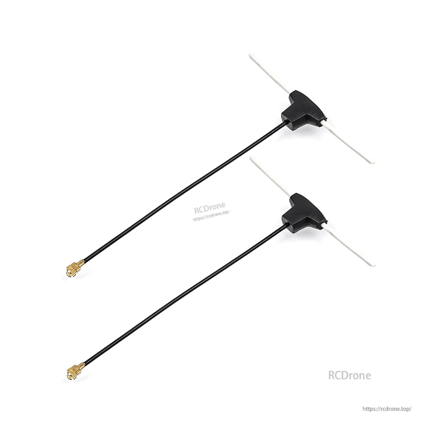 BETAFPV Dipole T Antenna long-lead pair, white T elements with UFL connectors