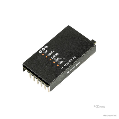 BETAFPV ELRS Micro Receiver bottom view with pinout markings (G, 5V, CH1-CH6, RX/TX)