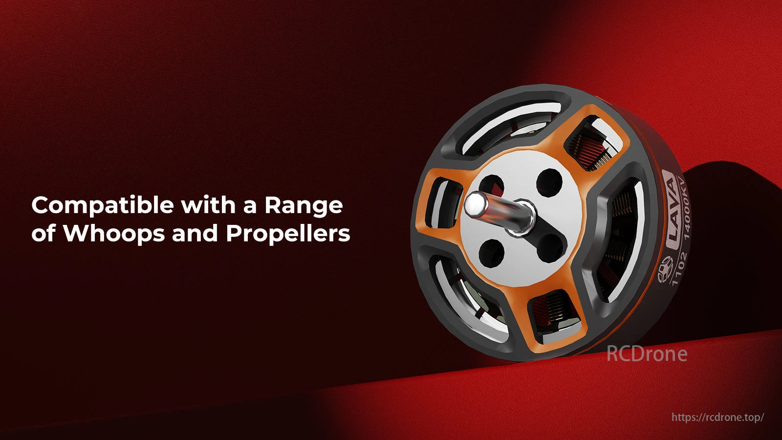 BETAFPV LAVA 1102 14000KV 2S Brushless FPV Motor, BETAFPV LAVA 1102 14000KV motor fits various whoops and propellers, offering compatibility and performance.