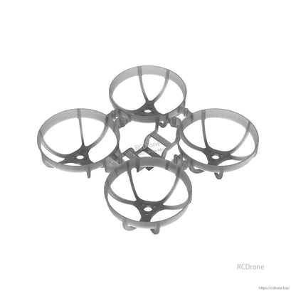 Meteor65 Pro 66mm PP whoop frame in smoke gray, ducted frame with center FC mount area