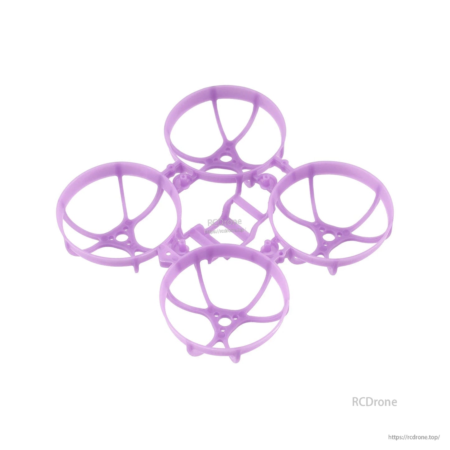 Meteor65 Pro 66mm PP whoop frame in purple, angled view of ducted frame kit