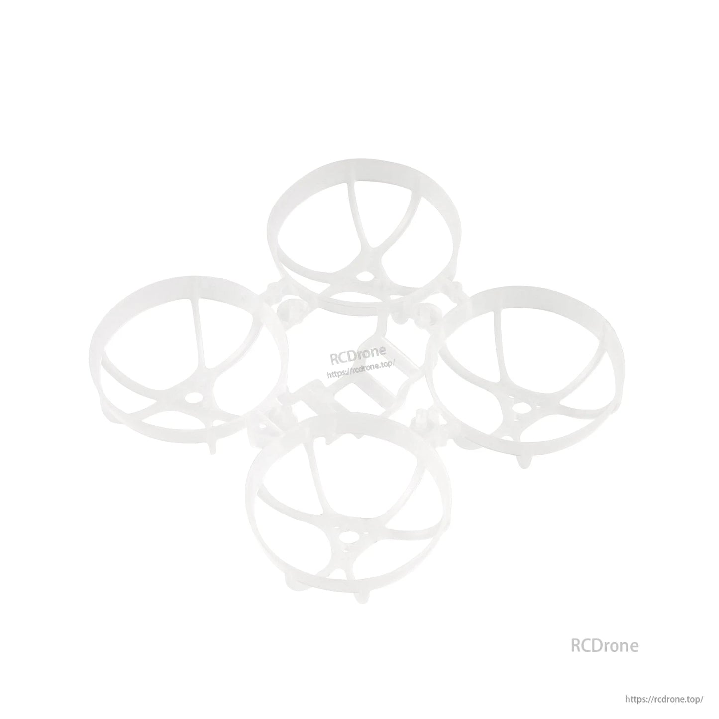 Meteor65 Pro 66mm whoop frame in frosted white, ducted brushless micro quad frame