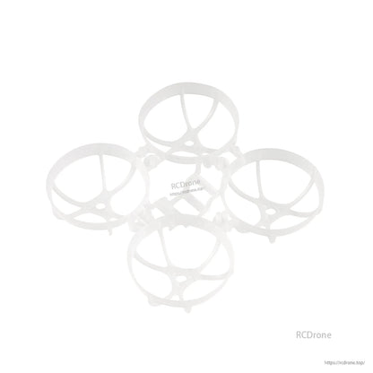 Meteor65 Pro 66mm whoop frame in frosted white, ducted brushless micro quad frame