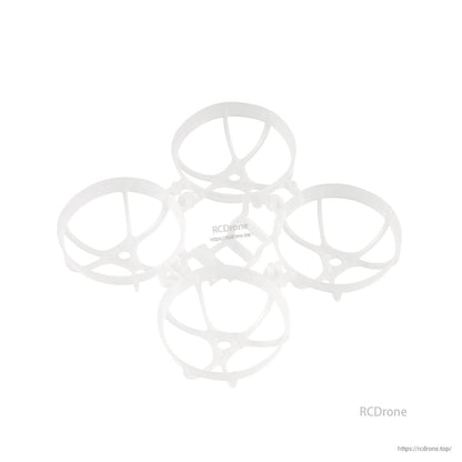 Meteor65 Pro 66mm whoop frame in translucent white, ducted micro quad frame shell
