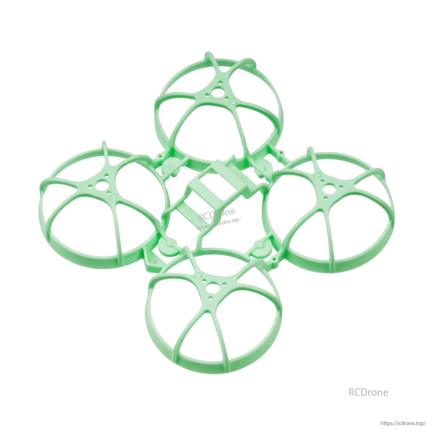 BETAFPV Meteor65 Pro whoop frame 66mm in light green, angled view showing duct guards and center mount