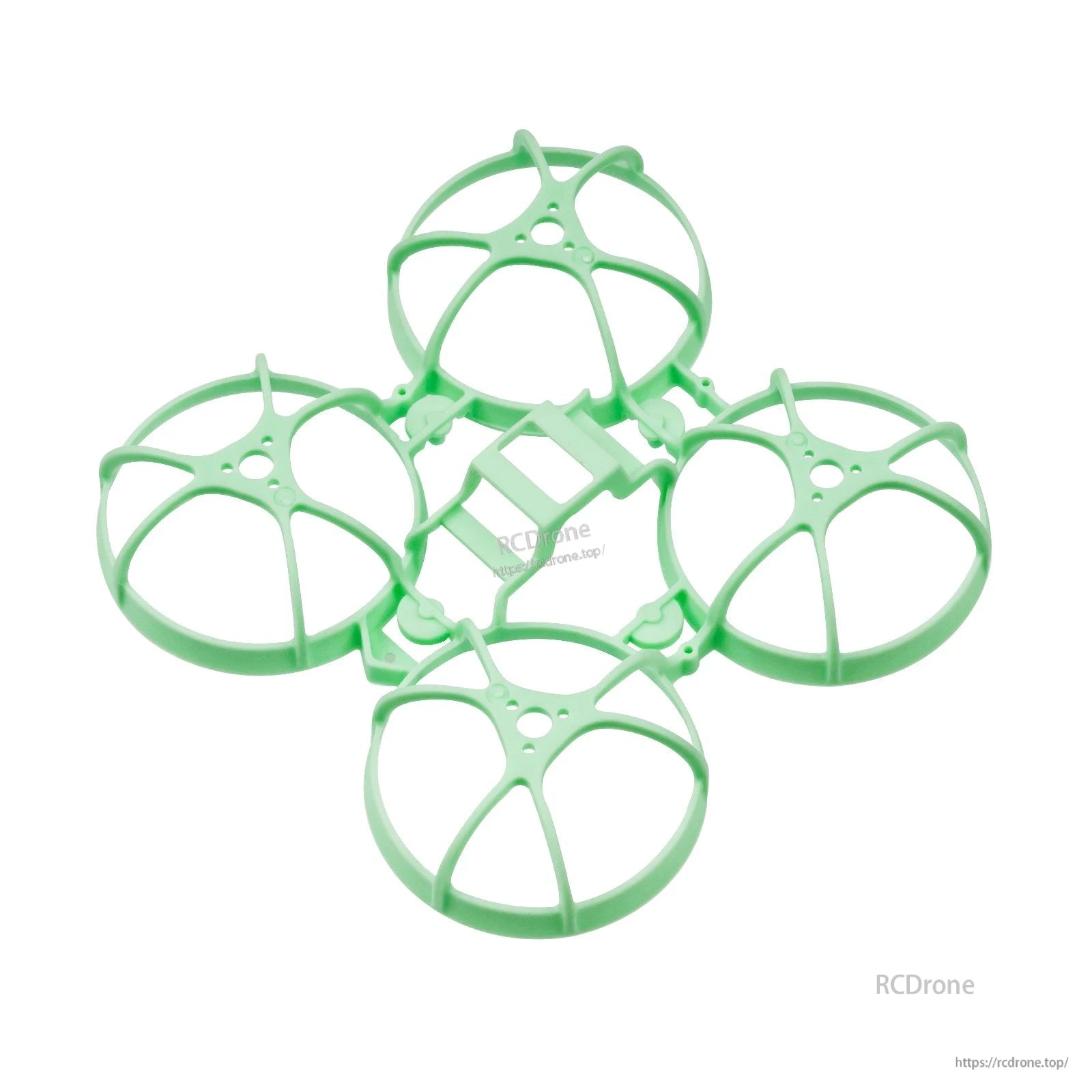 BETAFPV Meteor65 Pro whoop frame 66mm in light green, angled view showing duct guards and center mount