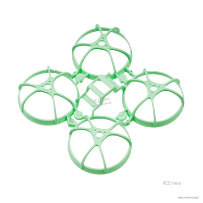 BETAFPV Meteor65 Pro whoop frame 66mm in light green, angled view showing duct guards and center mount