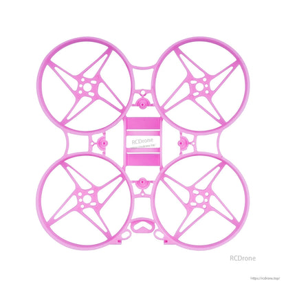 Light purple Meteor75 frame, top view showing four ducts and mounting points