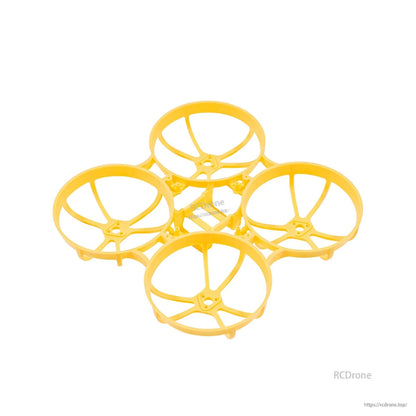Yellow whoop frame color option with integrated ducts for 45mm props, angled view