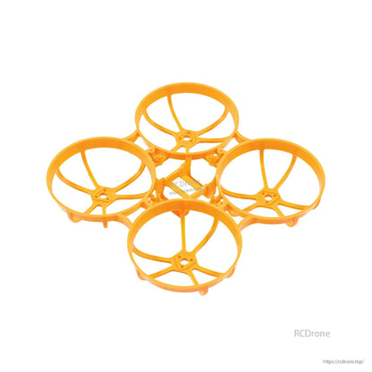 Orange color option for the ducted whoop frame, three-quarter view of prop guards