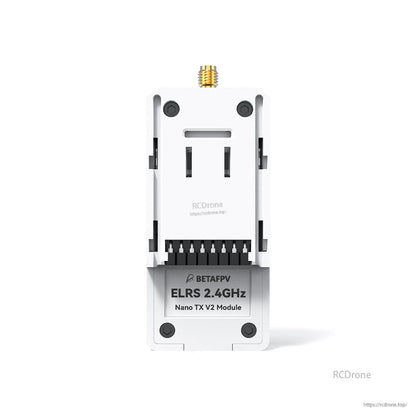 Bottom view showing BETAFPV label: ELRS 2.4GHz Nano TX V2 Module and mounting points