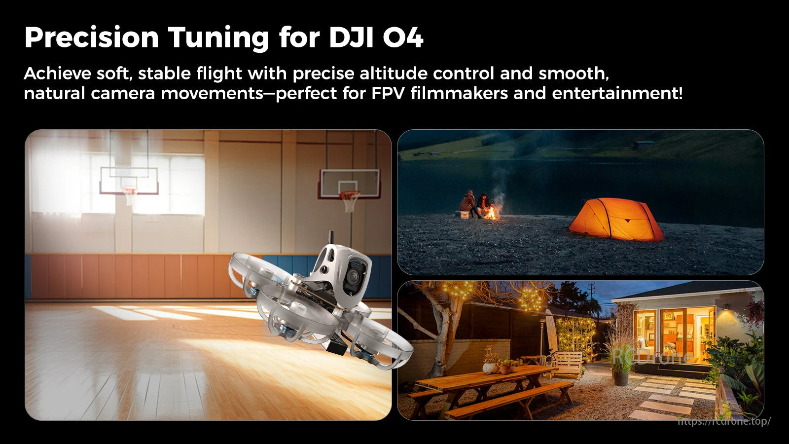 BETAFPV, DJI O4 precision tuning ensures stable flight and smooth camera movements for enhanced performance.