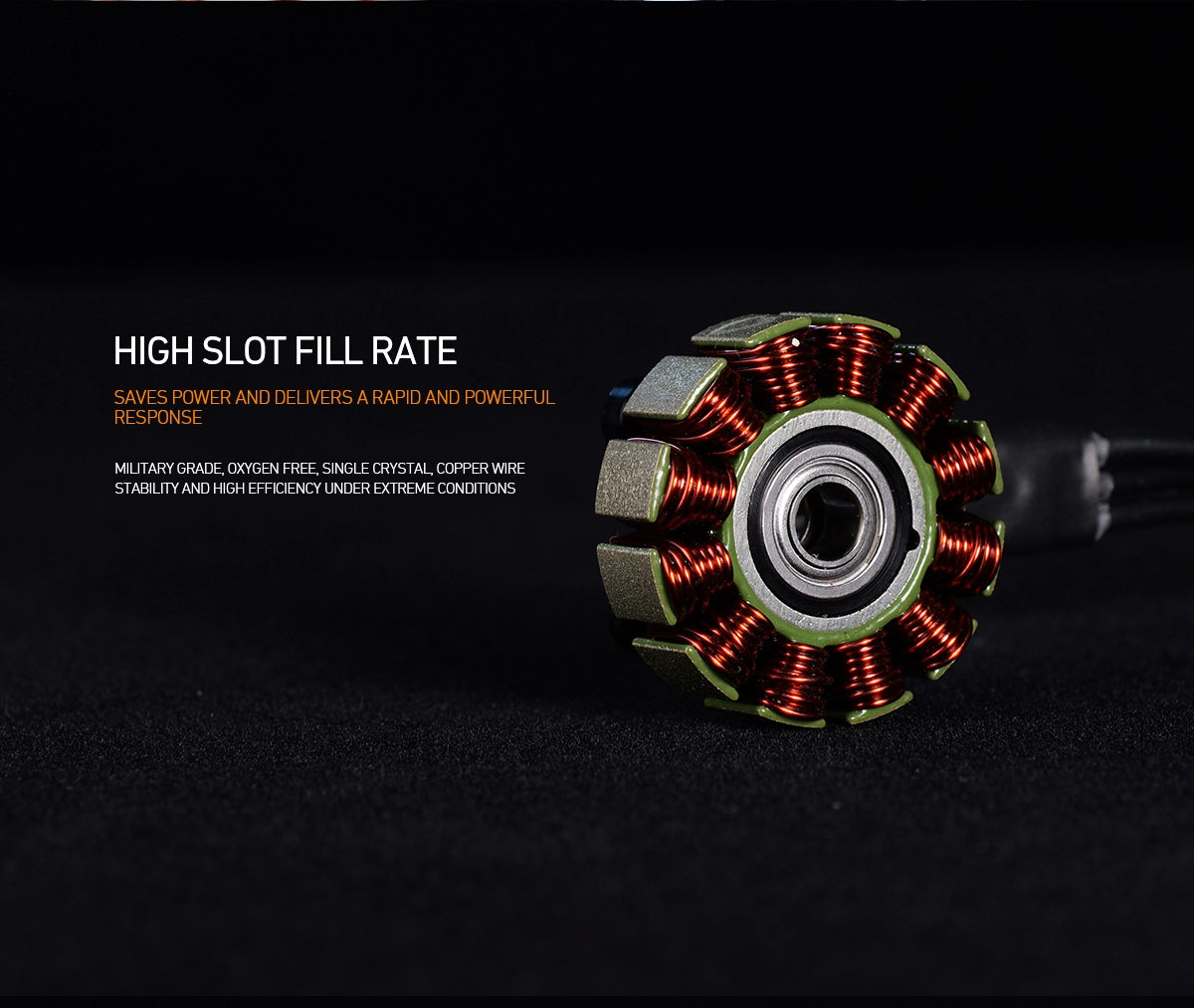 MAD BSC2807.5 1300KV 1500KV FPV Brushless Motor, Robust motor design for efficient performance in harsh environments.