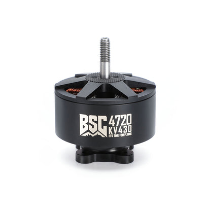 MAD BSC 4720 430KV FPV Drone Motor, MAD BSC 4720 430KV brushless FPV drone motor with black housing and threaded shaft